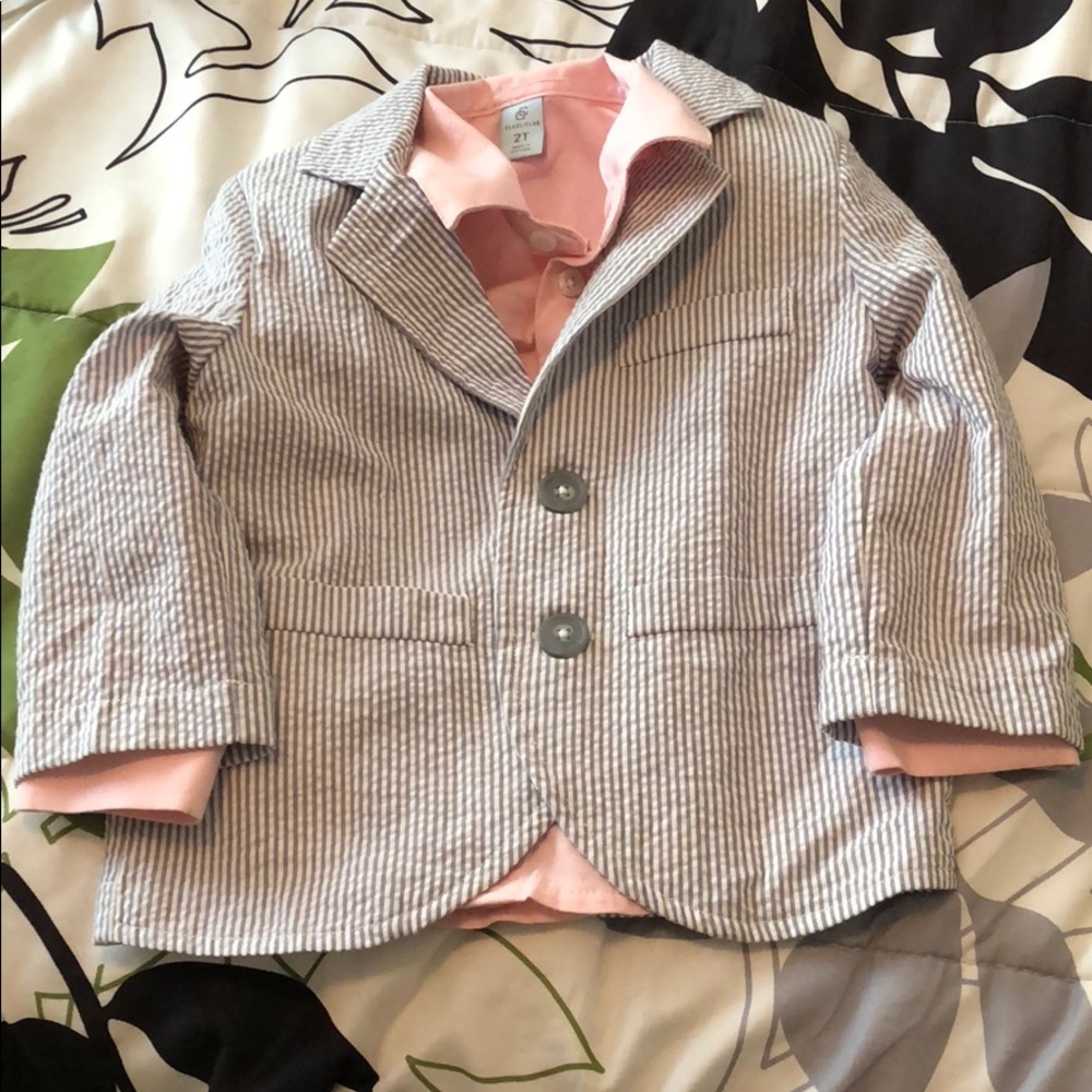 2T Pink Polo with Blazer